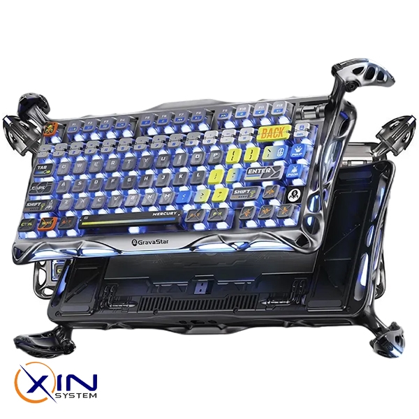 خرید کیبورد گیمینگ گراوا استار Mercury K1 Pro Interstellar Silver | اکسین سیستم