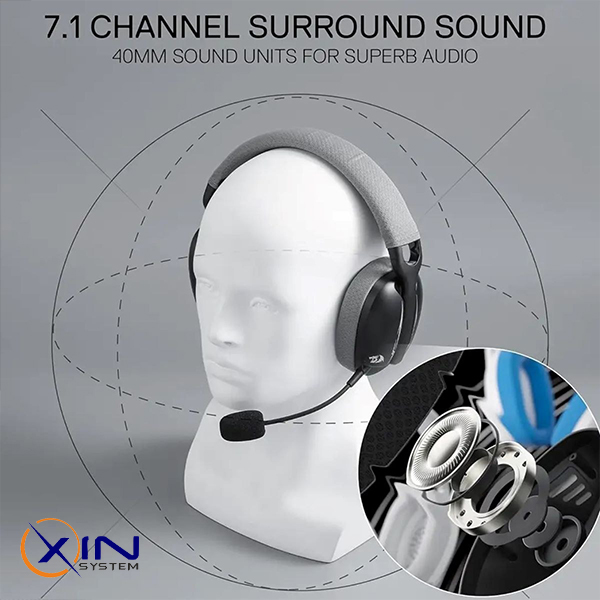 هدست گیمینگ بی‌سیم ردراگون Skuld H878 با صدای 7.1 Surround